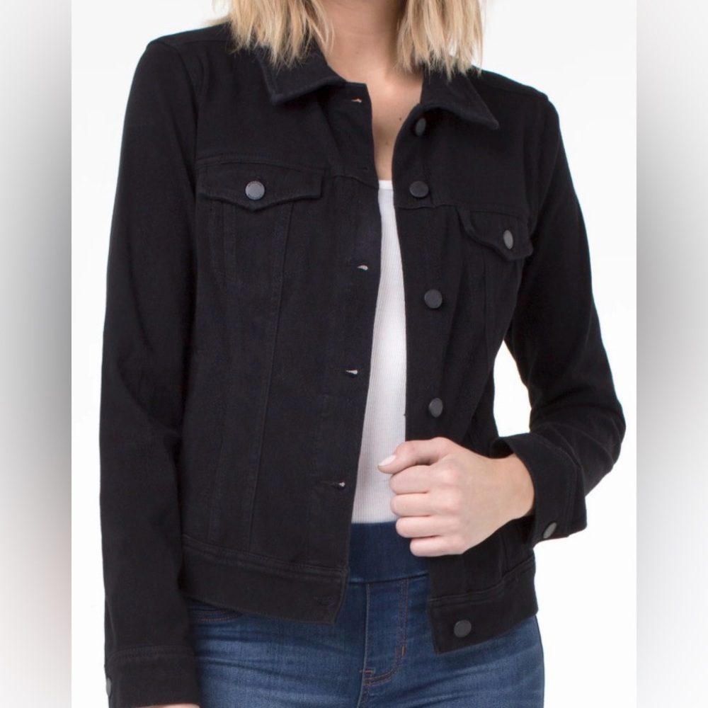 Liverpool PowerFlex Black Women's Denim Jacket - Classic XL